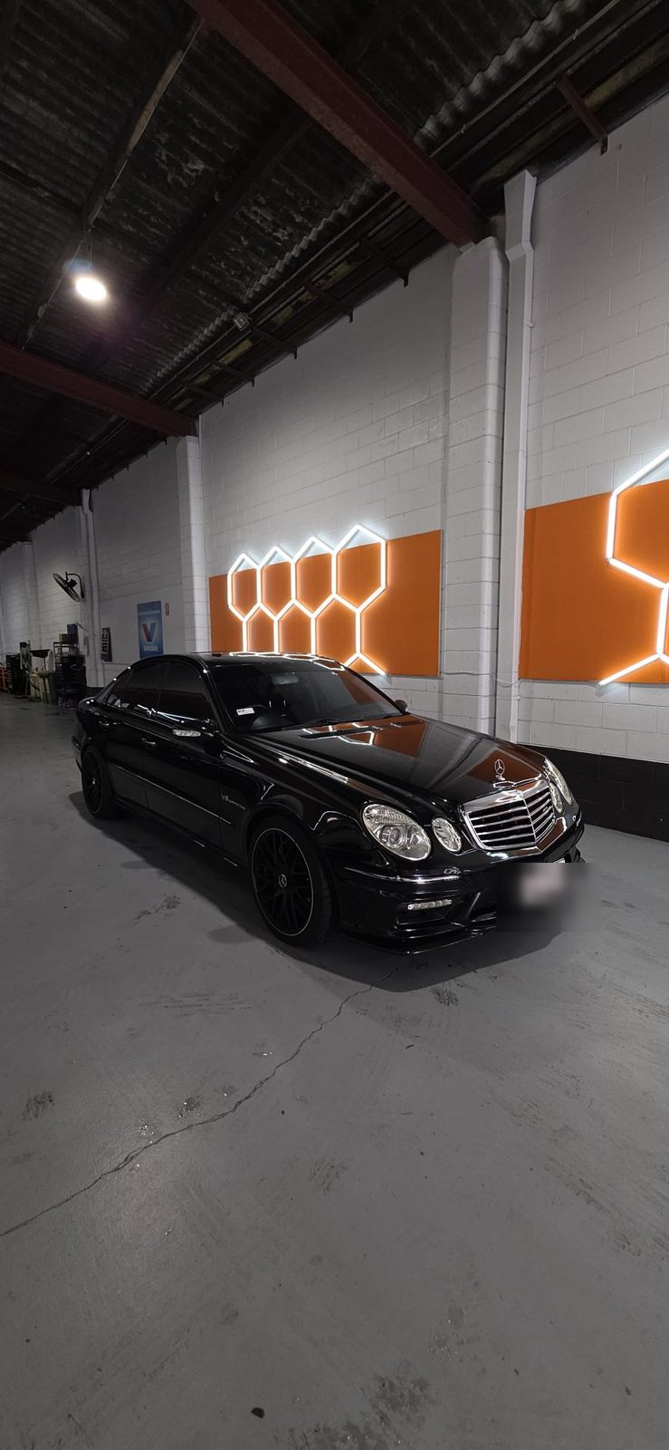 Black Mercedes-AMG detailed in the Brisbane workshop